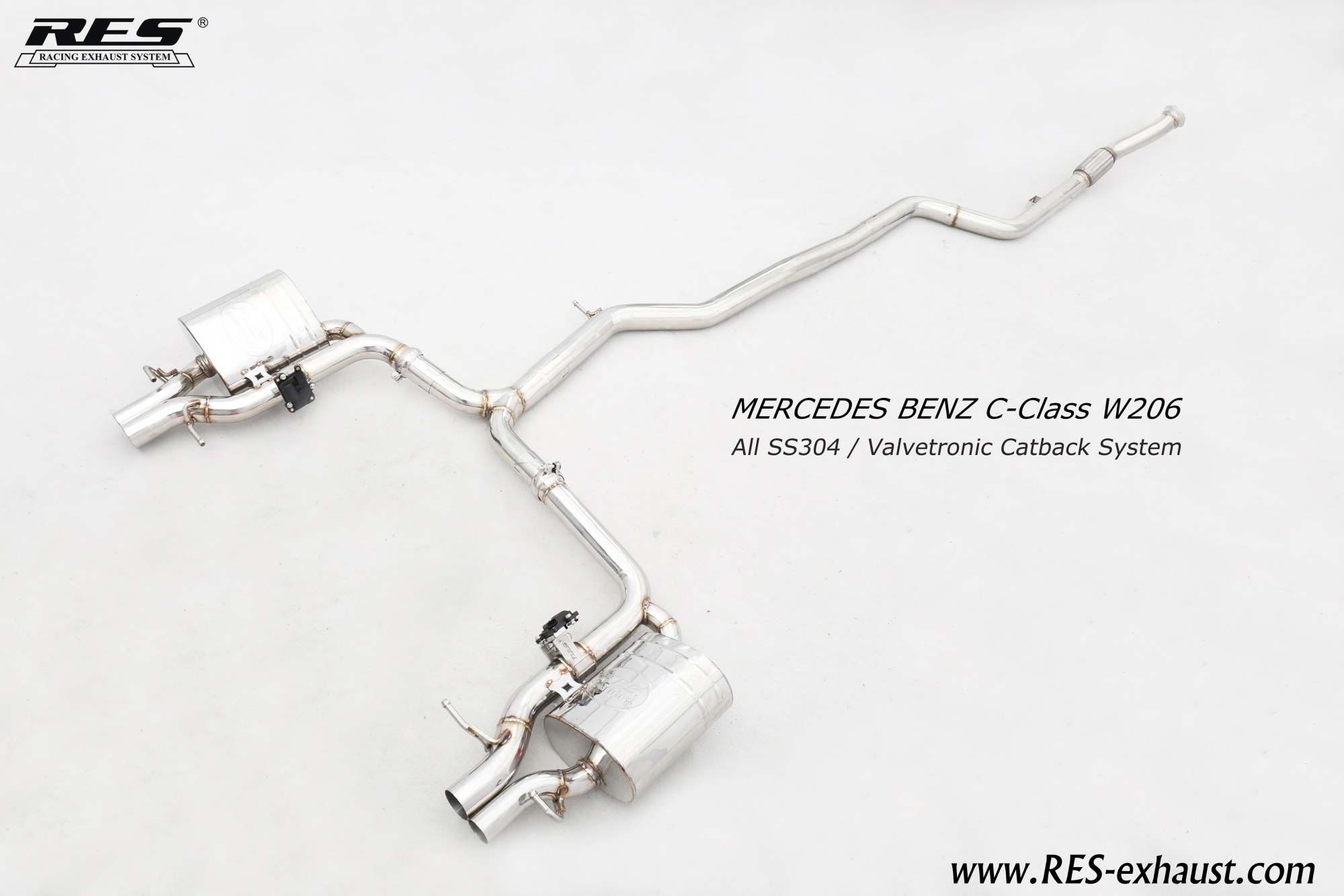 Mercedes-Benz W206 All SS304 / Valvetronic Catback System