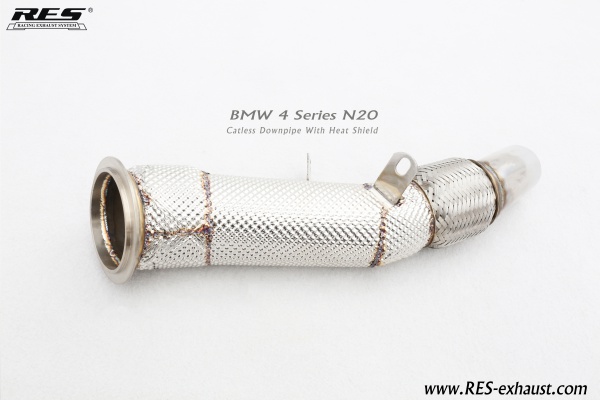 BMW 4 Series F32/F33/F36 All SS304 / Catless Downpipe With Heat Shield