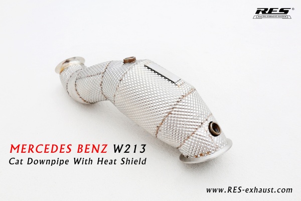 Mercedes-Benz W213 All SS304 / Cat Downpipe With Heat Shield