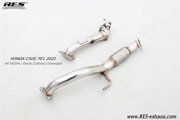 Honda Civic FE1 All SS304 / Cat Downpipe With Heat Shield