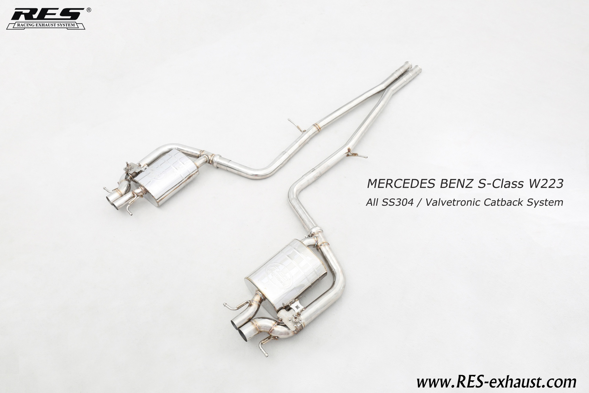 Mercedes-Benz W223 All SS304 / Valvetronic Catback System