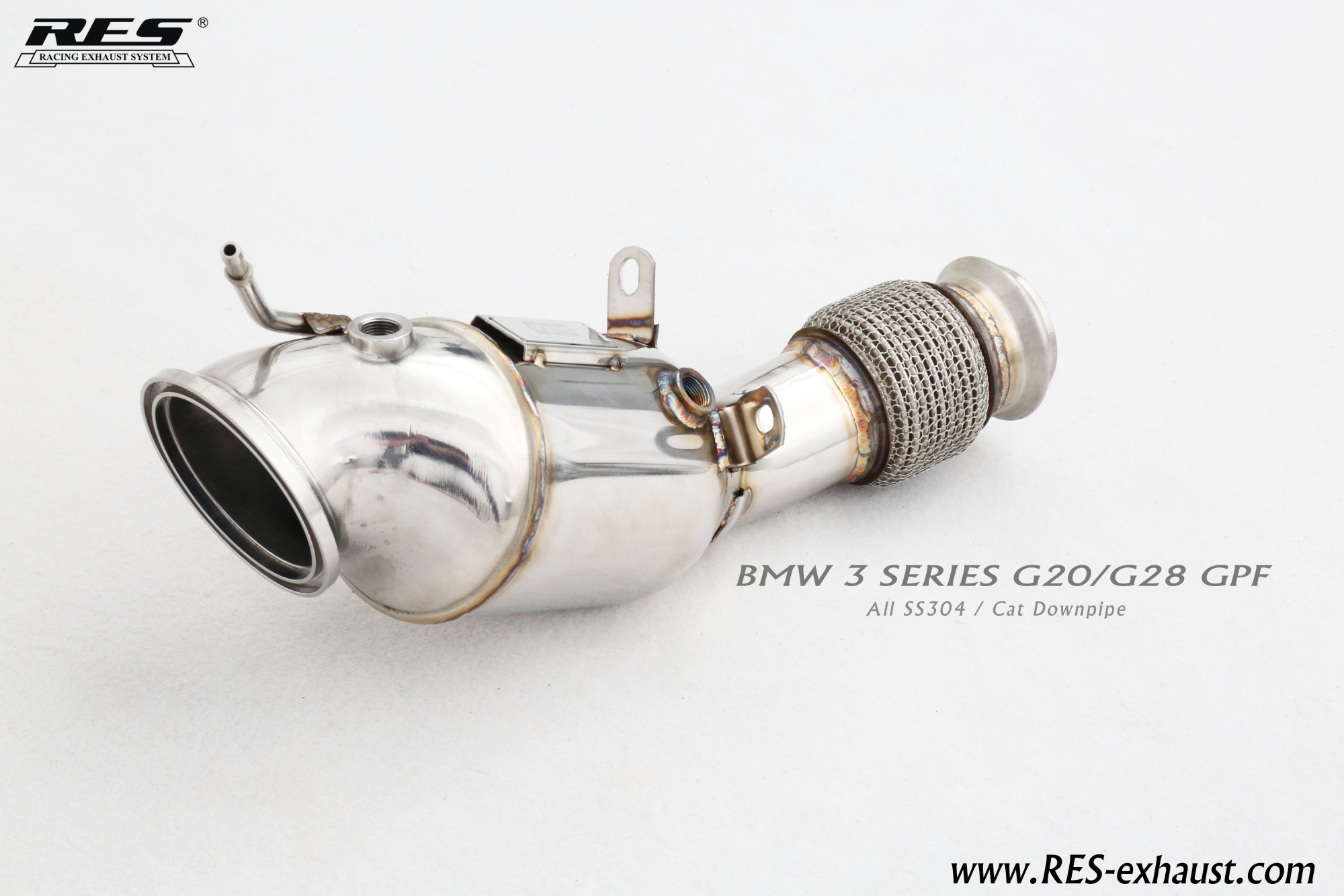 BMW 3 Series G20 All SS304 / Cat （With Cat） Downpipe