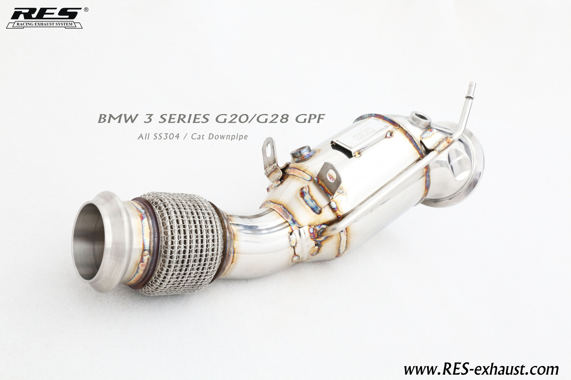 BMW 3 Series G20 All SS304 / Cat （With Cat） Downpipe