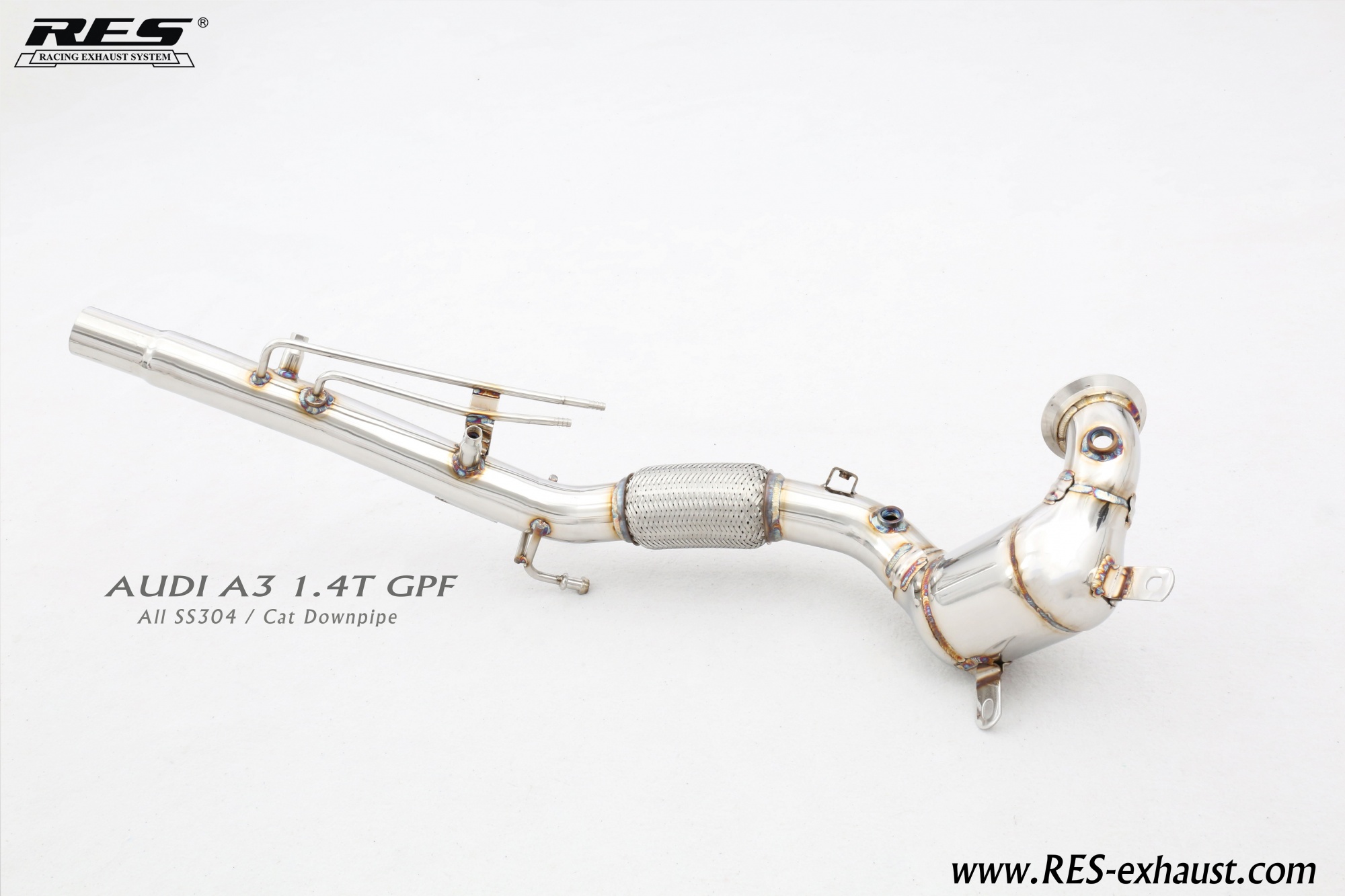 Audi A3 All SS304 / Cat （With Cat） Downpipe