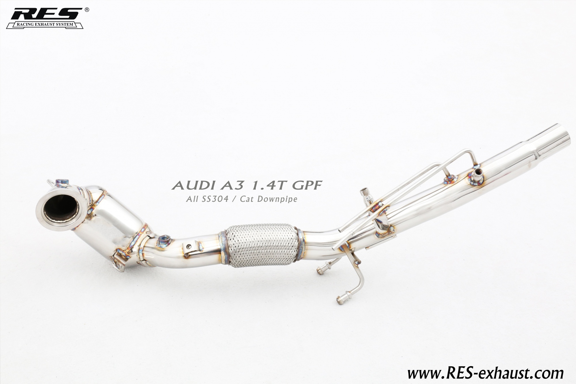 Audi A3 All SS304 / Cat （With Cat） Downpipe
