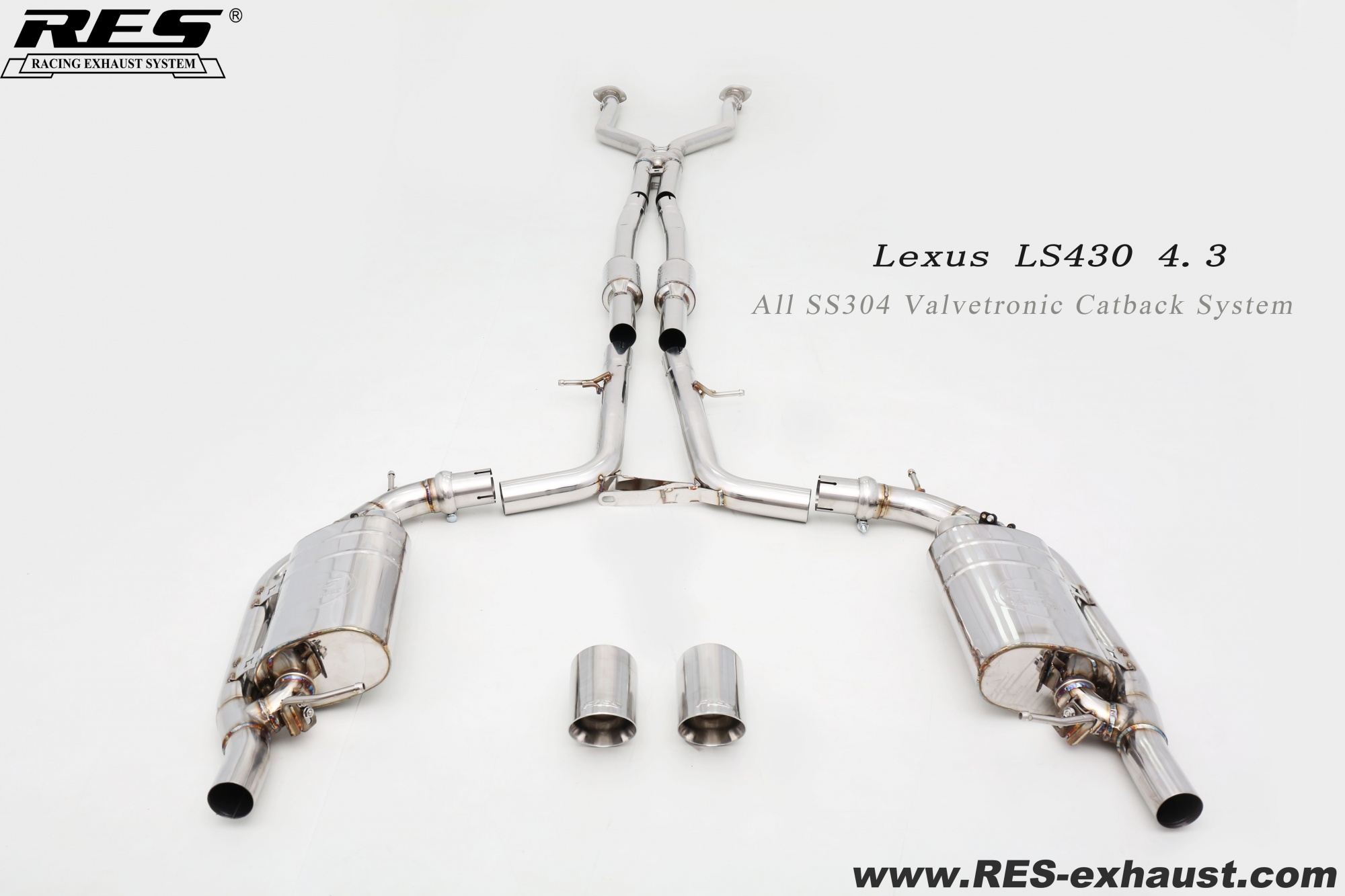 Lexus LS430 All SS304 / Valvetronic Catback System
