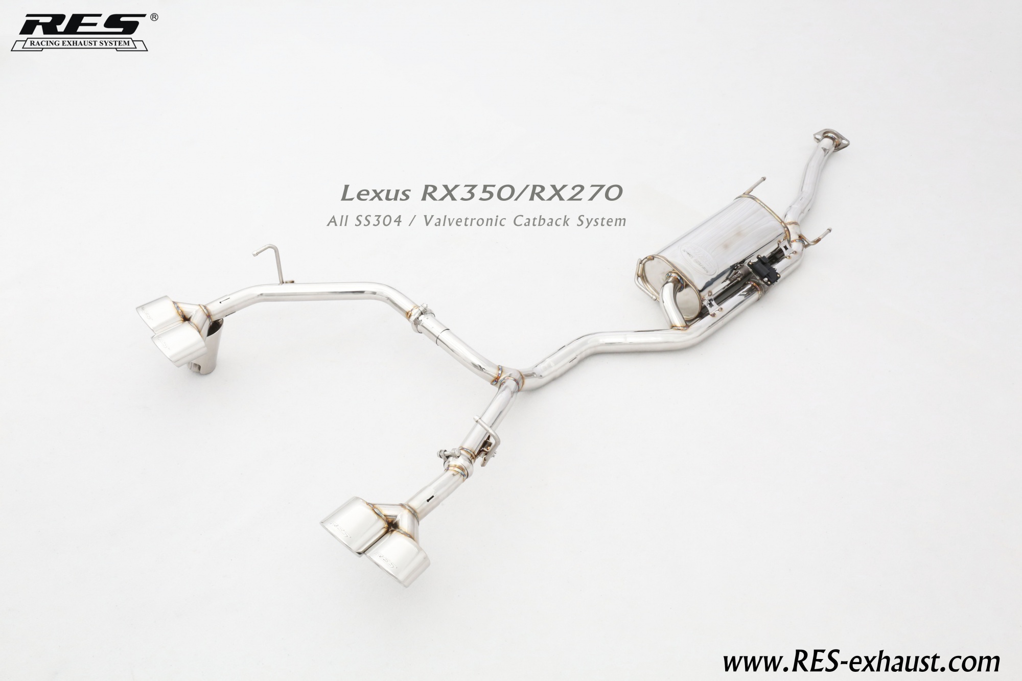 Lexus RX270/RX350  All SS304 / Valvetronic Catback System