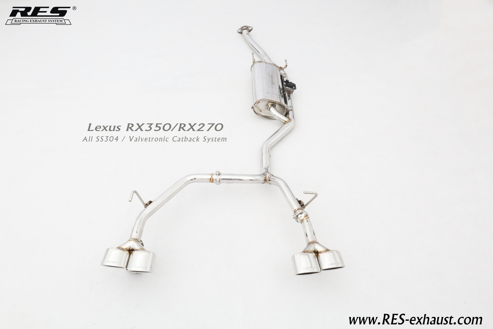 Lexus RX270/RX350  All SS304 / Valvetronic Catback System