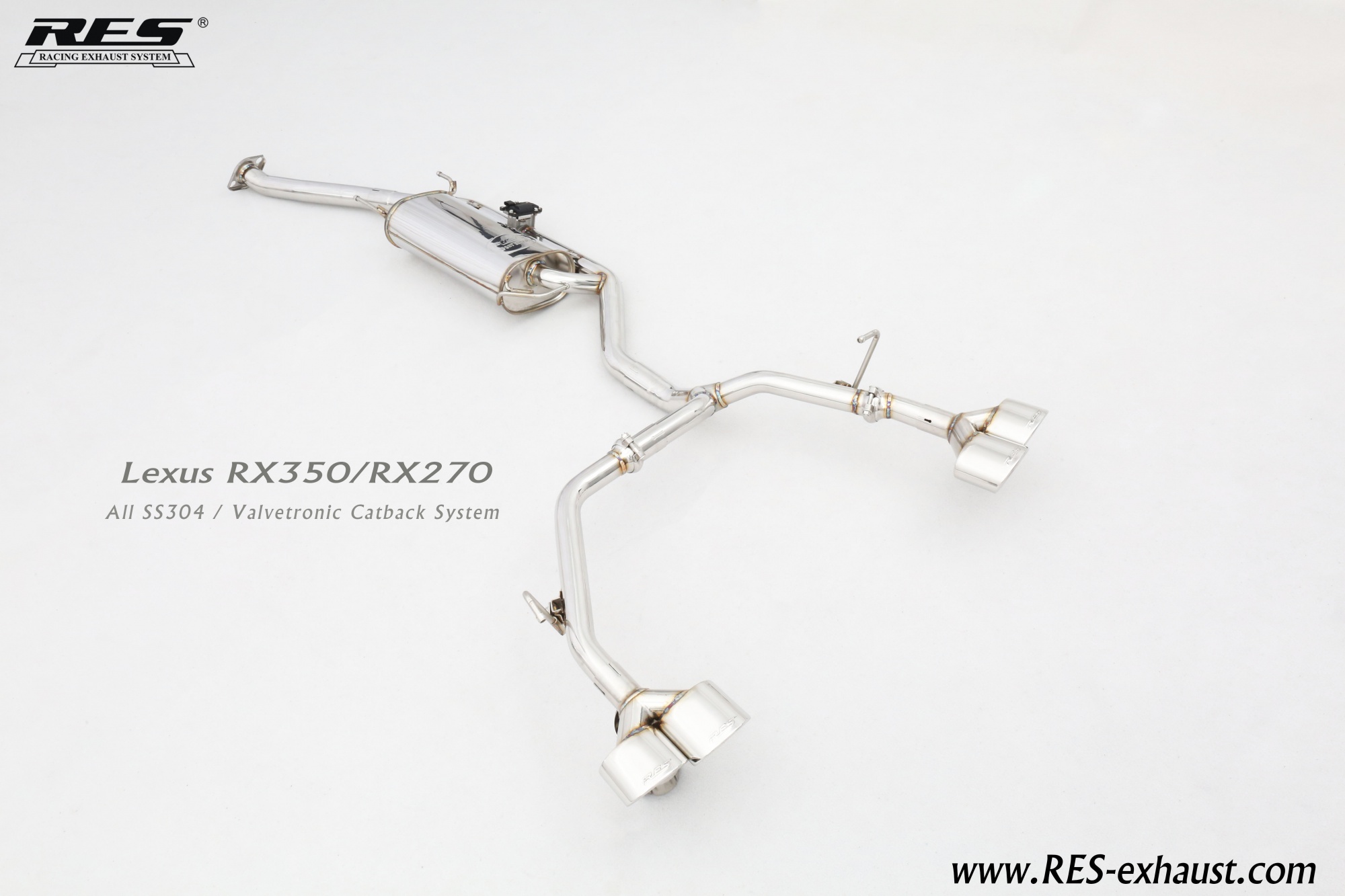 Lexus RX270/RX350  All SS304 / Valvetronic Catback System