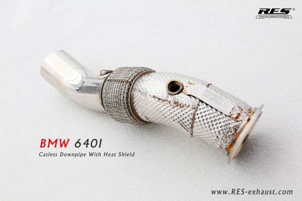 BMW 6 Series F06/F13 All SS304 / Catless Downpipe With Heat Shield
