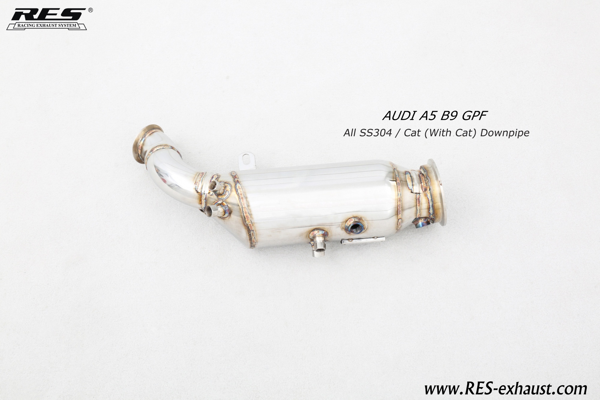 Audi A5 B9 All SS304 / Cat （With Cat） Downpipe