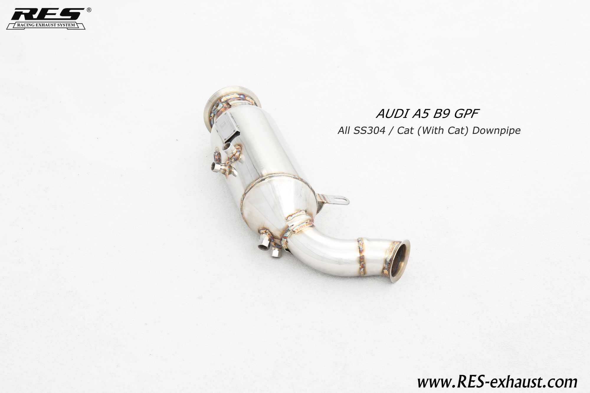 Audi A5 B9 All SS304 / Cat （With Cat） Downpipe