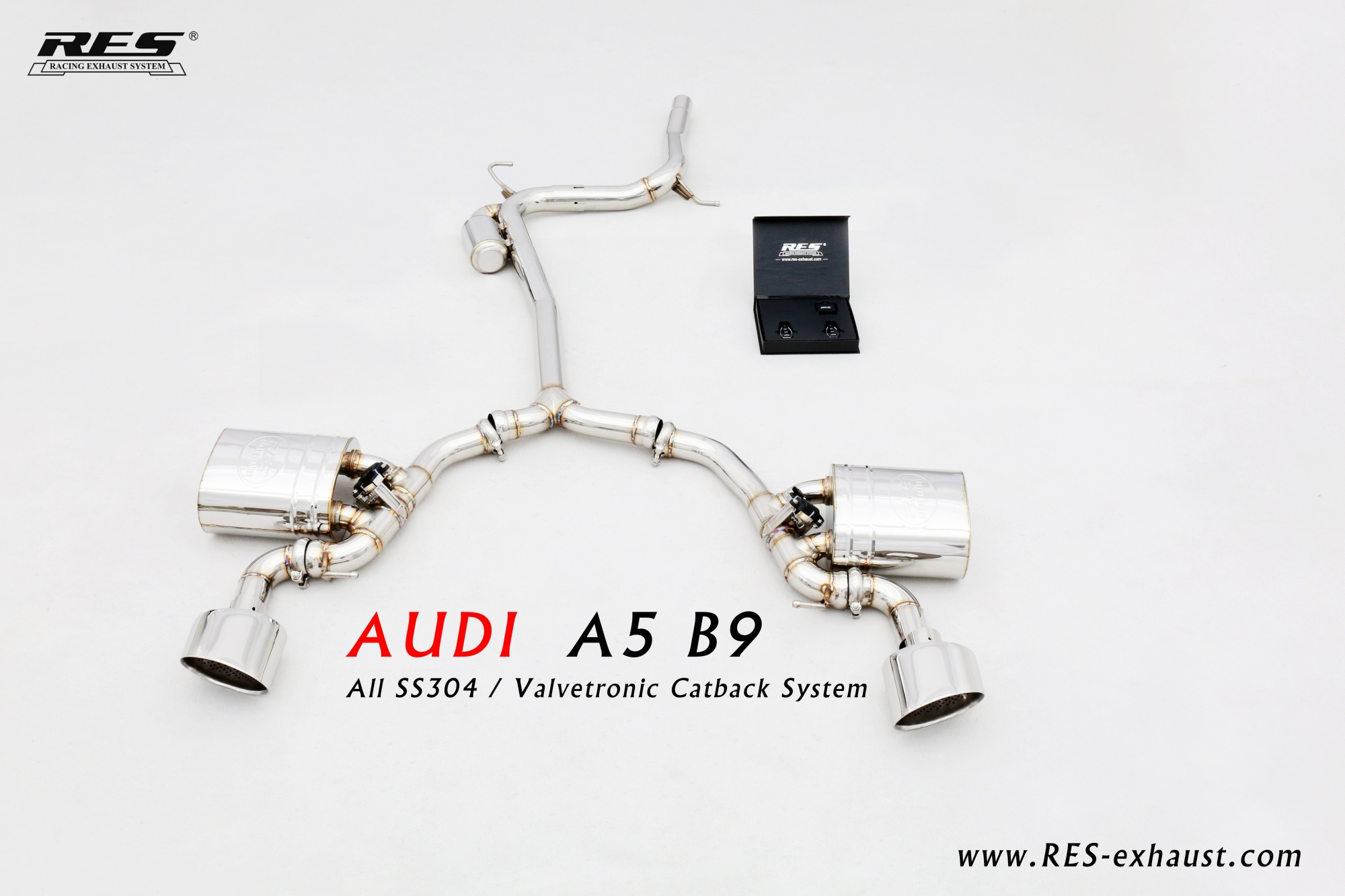Audi A5 B9 All SS304 / Valvetronic Catback System
