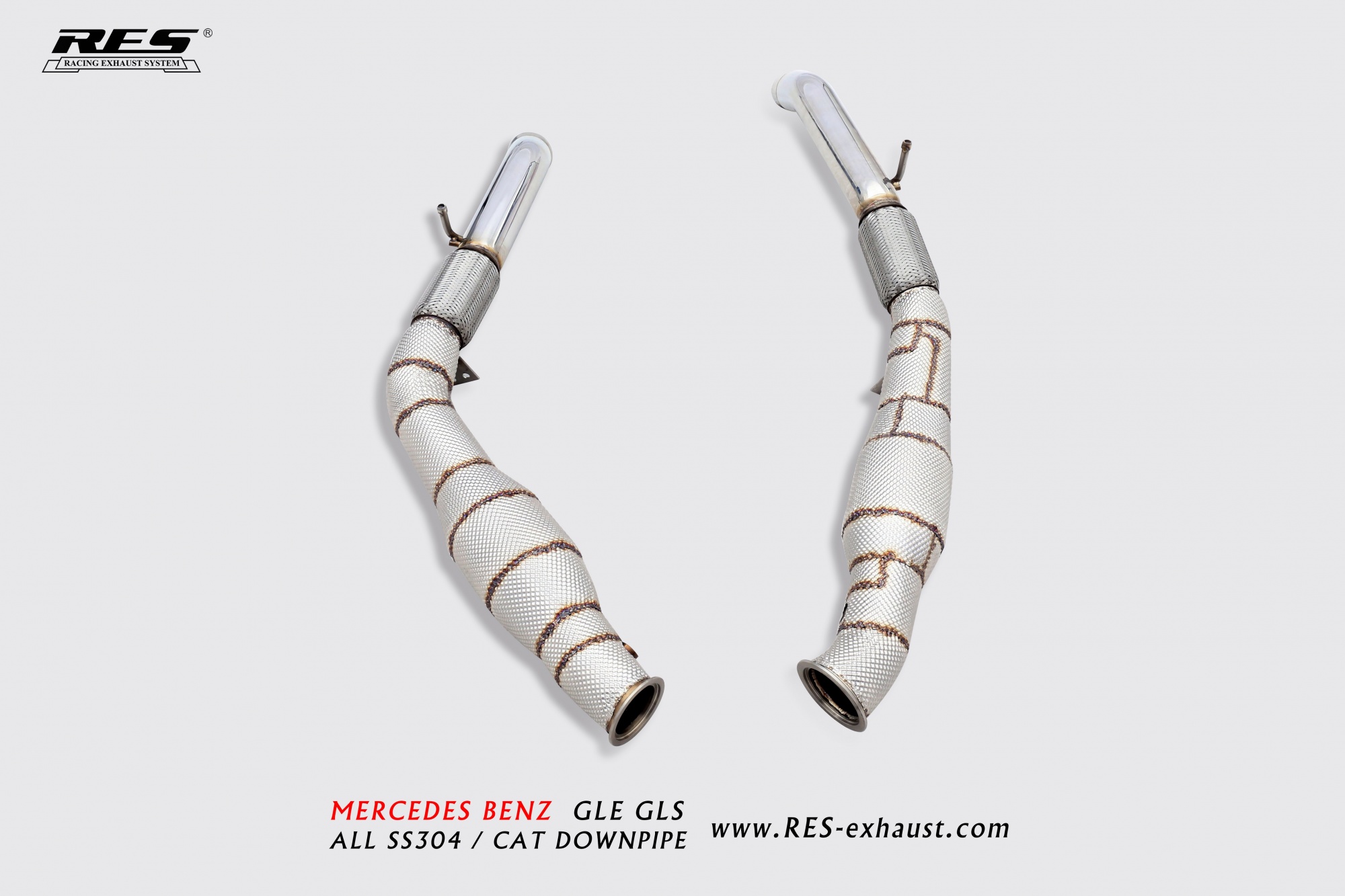 Mercedes-Benz GLS-W167 All SS304 / Cat Downpipe With Heat Shield