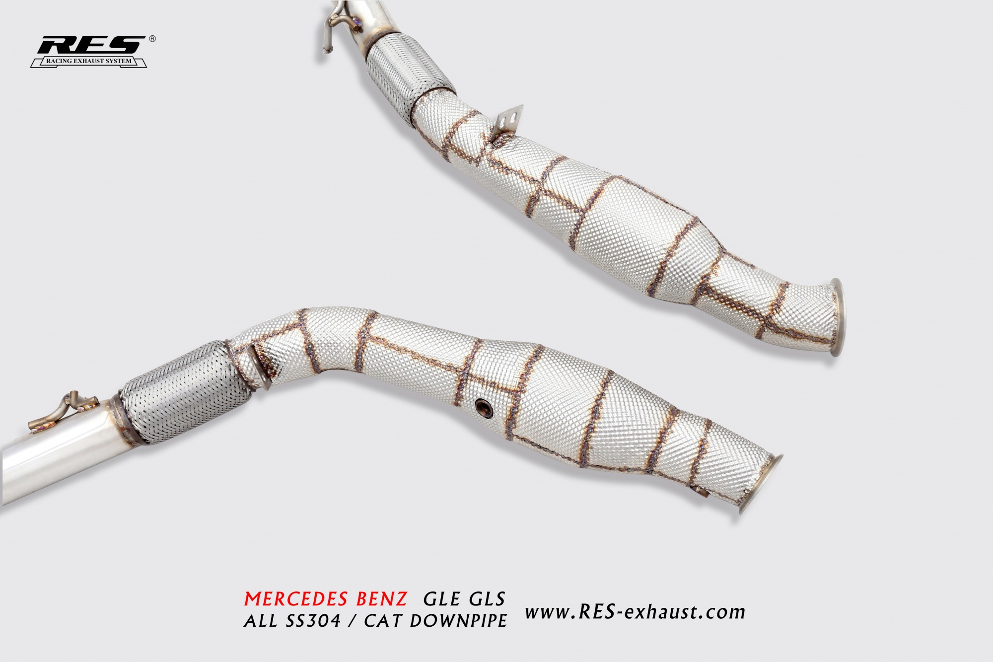 Mercedes-Benz GLS-W167 All SS304 / Cat Downpipe With Heat Shield