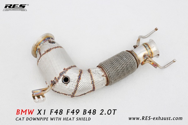 BMW X1 F48/F49 All SS304 / Cat Downpipe With Heat Shield