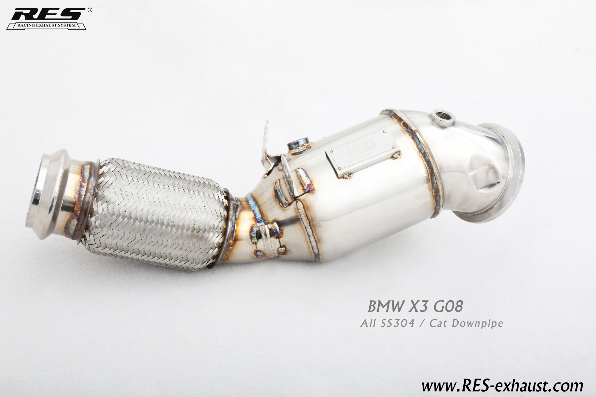 BMW X3 G08 All SS304 / Cat （With Cat） Downpipe