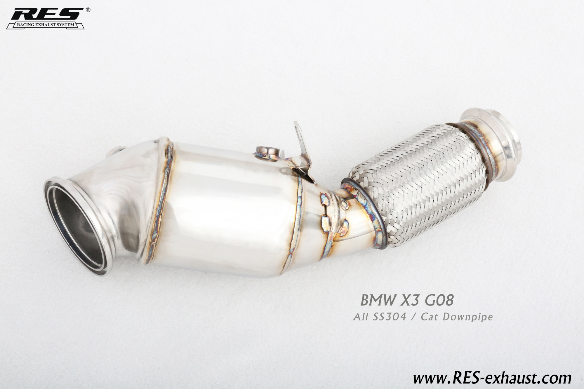 BMW X3 G08 All SS304 / Cat （With Cat） Downpipe