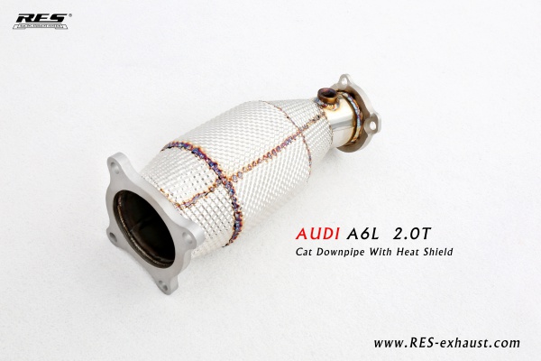 Audi A7 C7 2.0T All SS304 / Cat Downpipe With Heat Shield