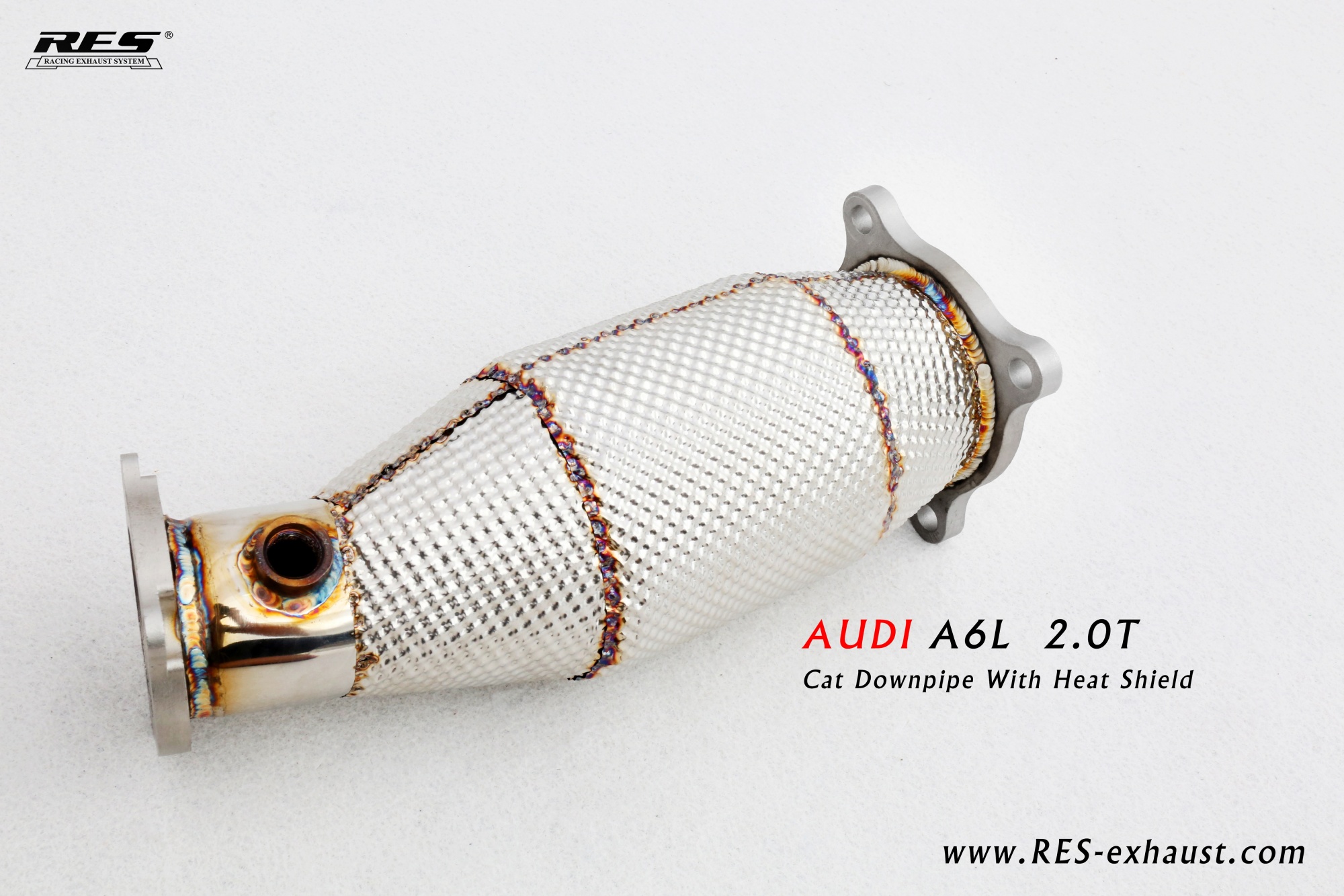 Audi A7 C7 2.0T All SS304 / Cat Downpipe With Heat Shield