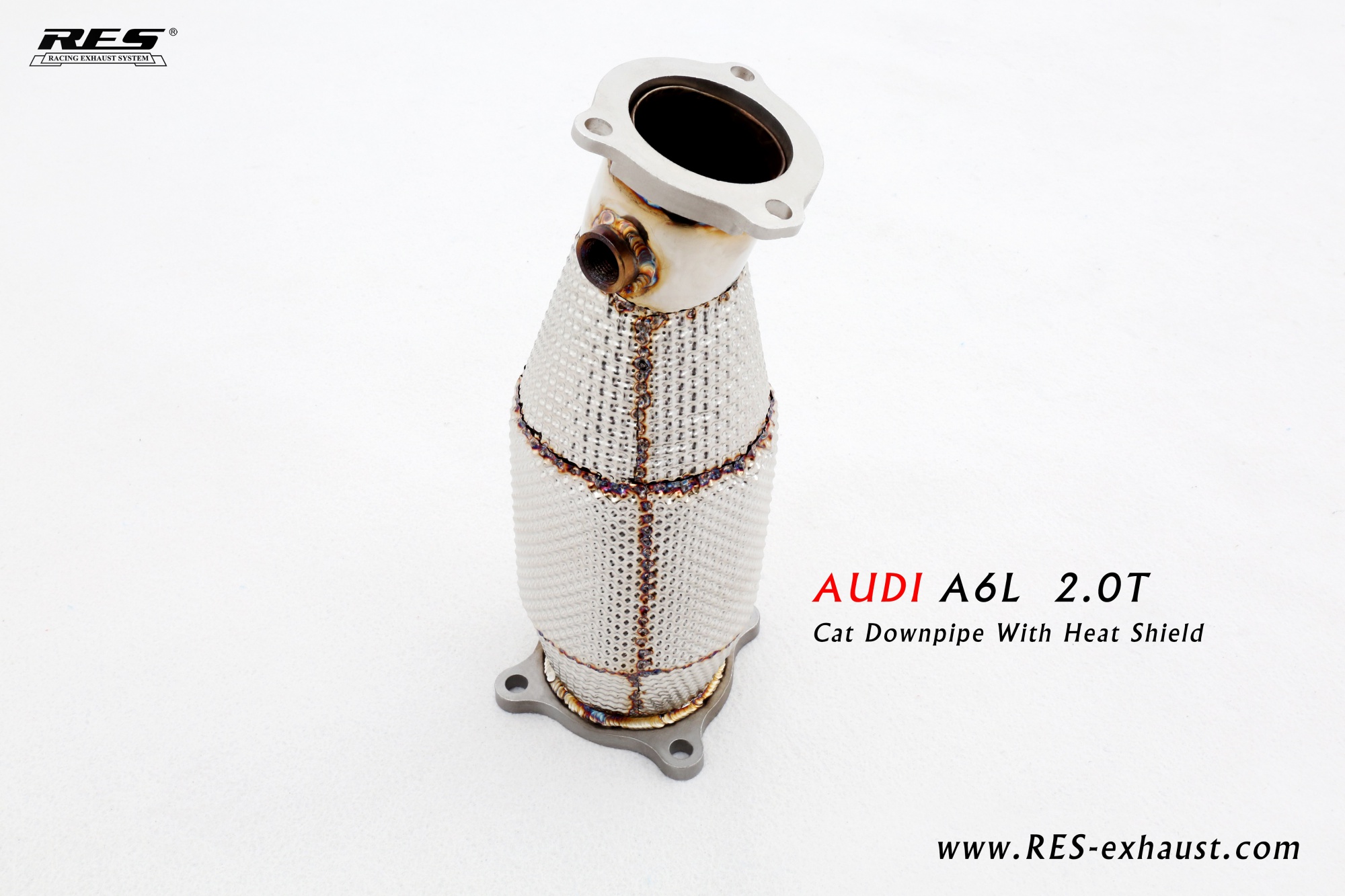 Audi A7 C7 2.0T All SS304 / Cat Downpipe With Heat Shield