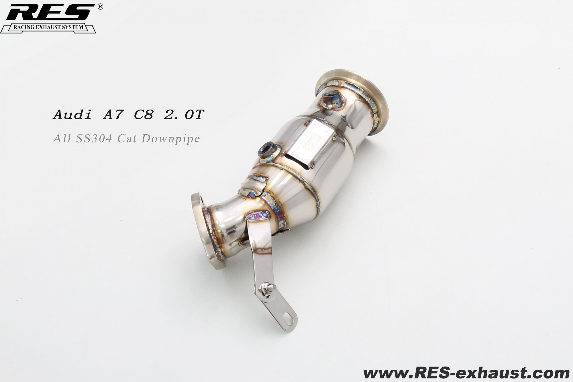 Audi A7 C8 2.0T All SS304 / Cat （With Cat） Downpipe