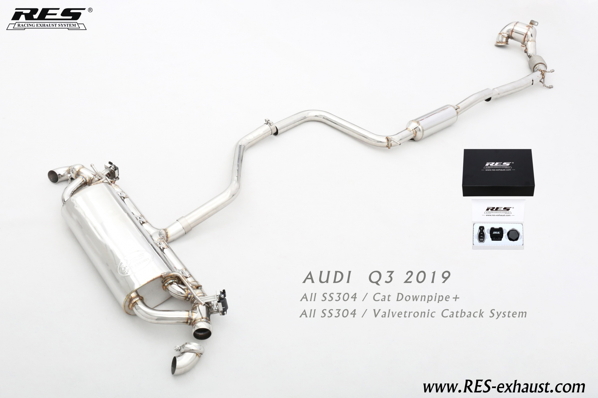 Audi Q3 All SS304 Cat （With Cat） Downpipe+All SS304 / Valvetronic Catback System