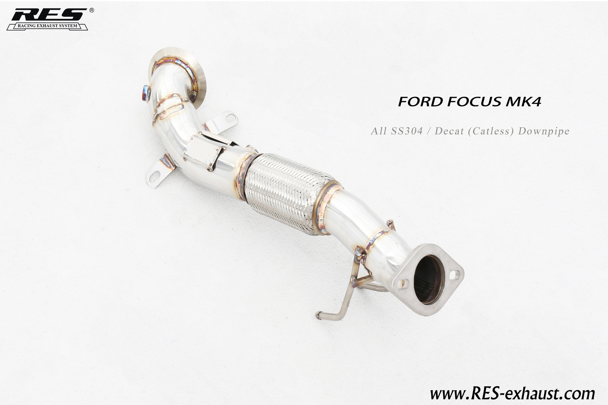 Ford Focus All SS304 / Cat （With Cat） Downpipe