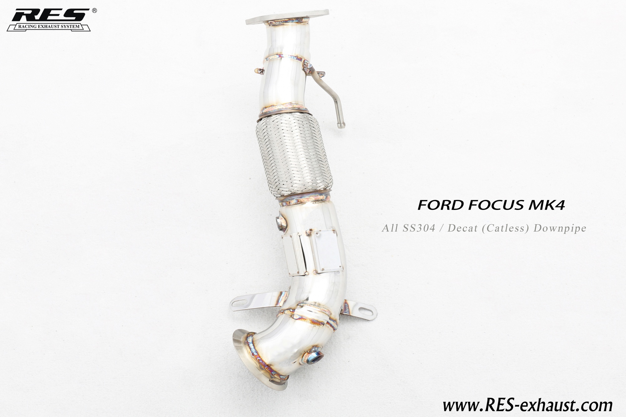 Ford Focus All SS304 / Cat （With Cat） Downpipe