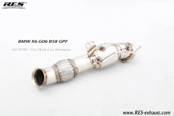 BMW X6 G06 All SS304 / Cat (With Cat) Downpipe