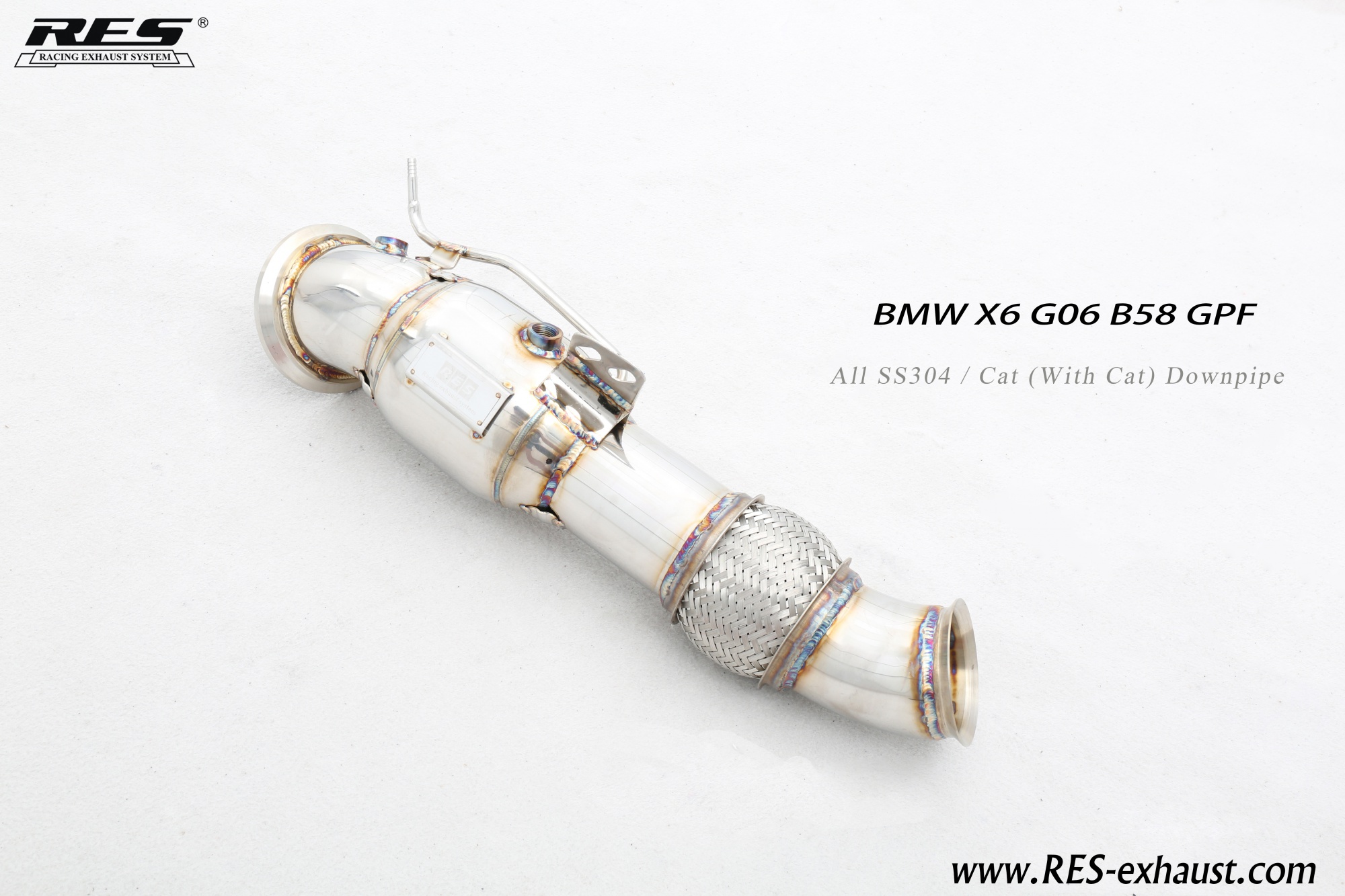 BMW X6 G06 All SS304 / Cat （With Cat） Downpipe