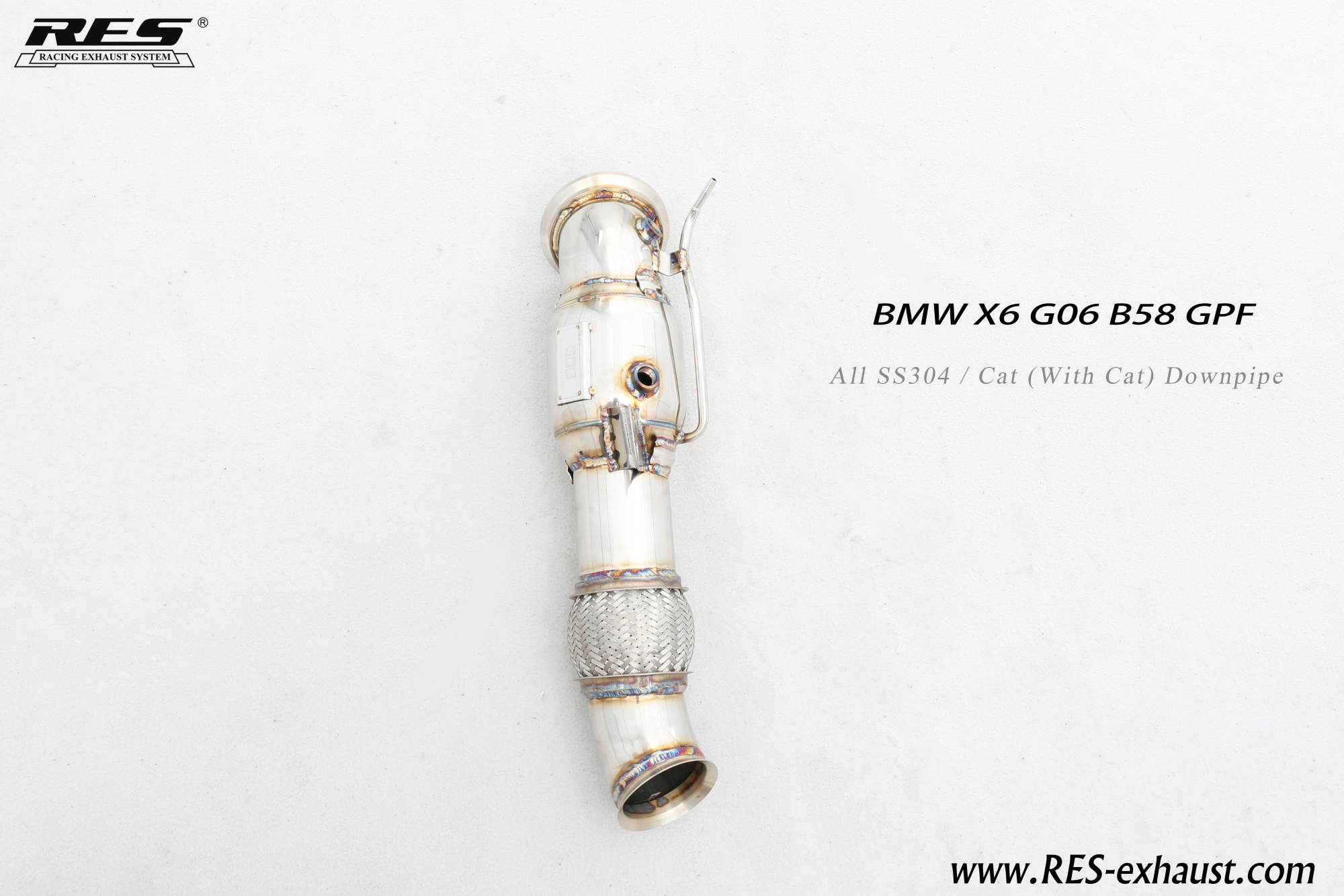 BMW X6 G06 All SS304 / Cat （With Cat） Downpipe