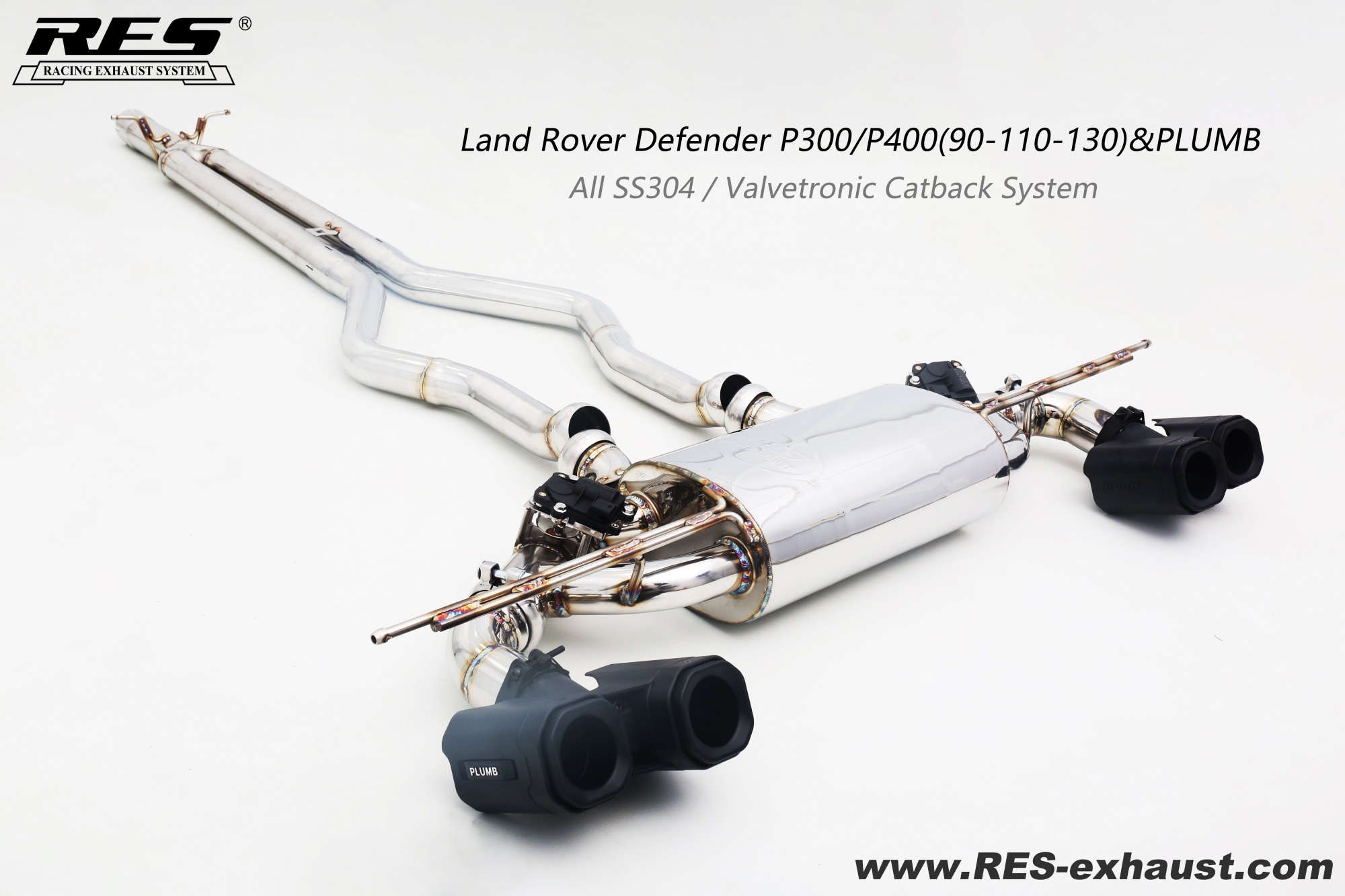 Land Rover Defender All SS304 / Valvetronic Catback System