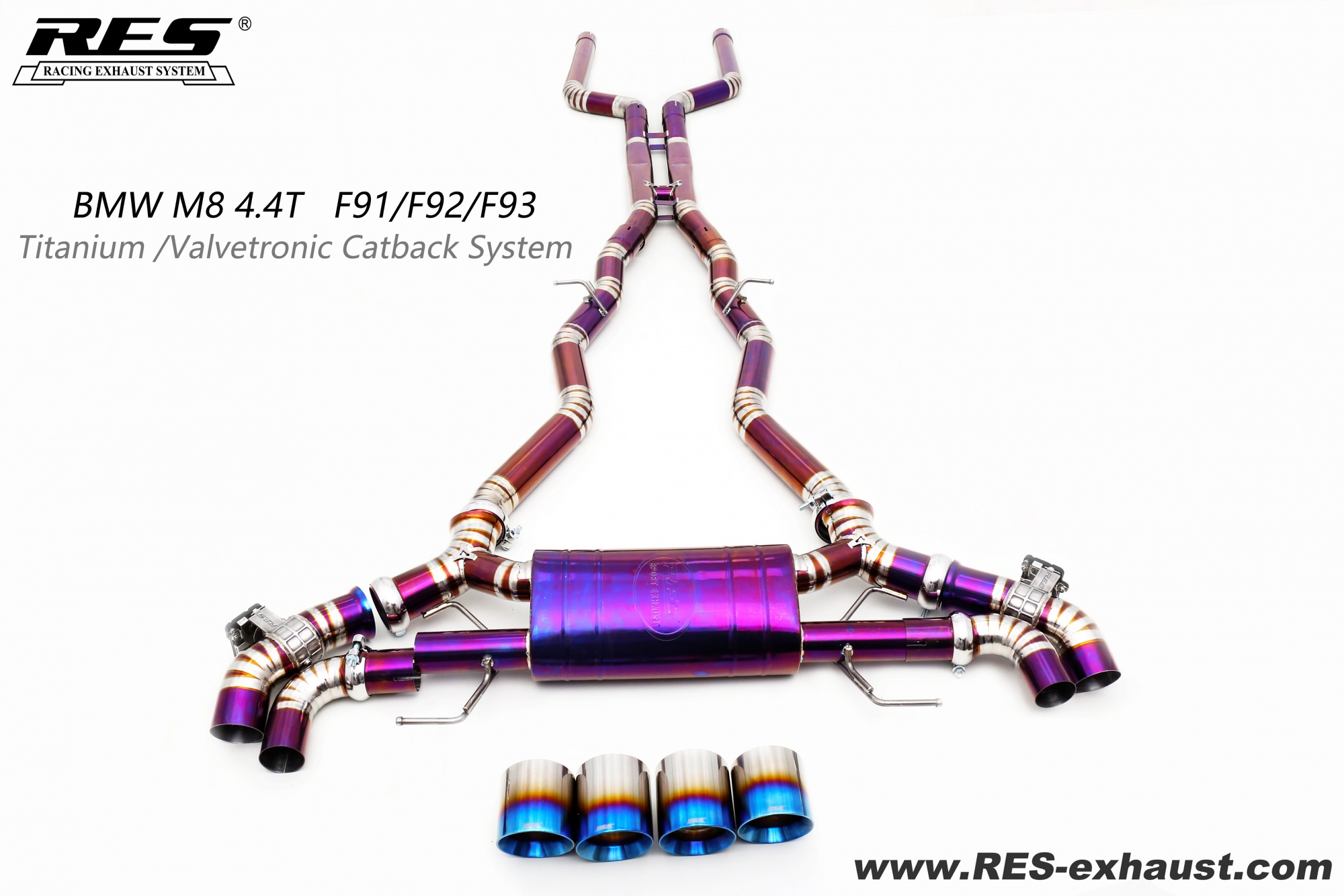 BMW M8 4.4T Titanium / Valvetronic Catback System