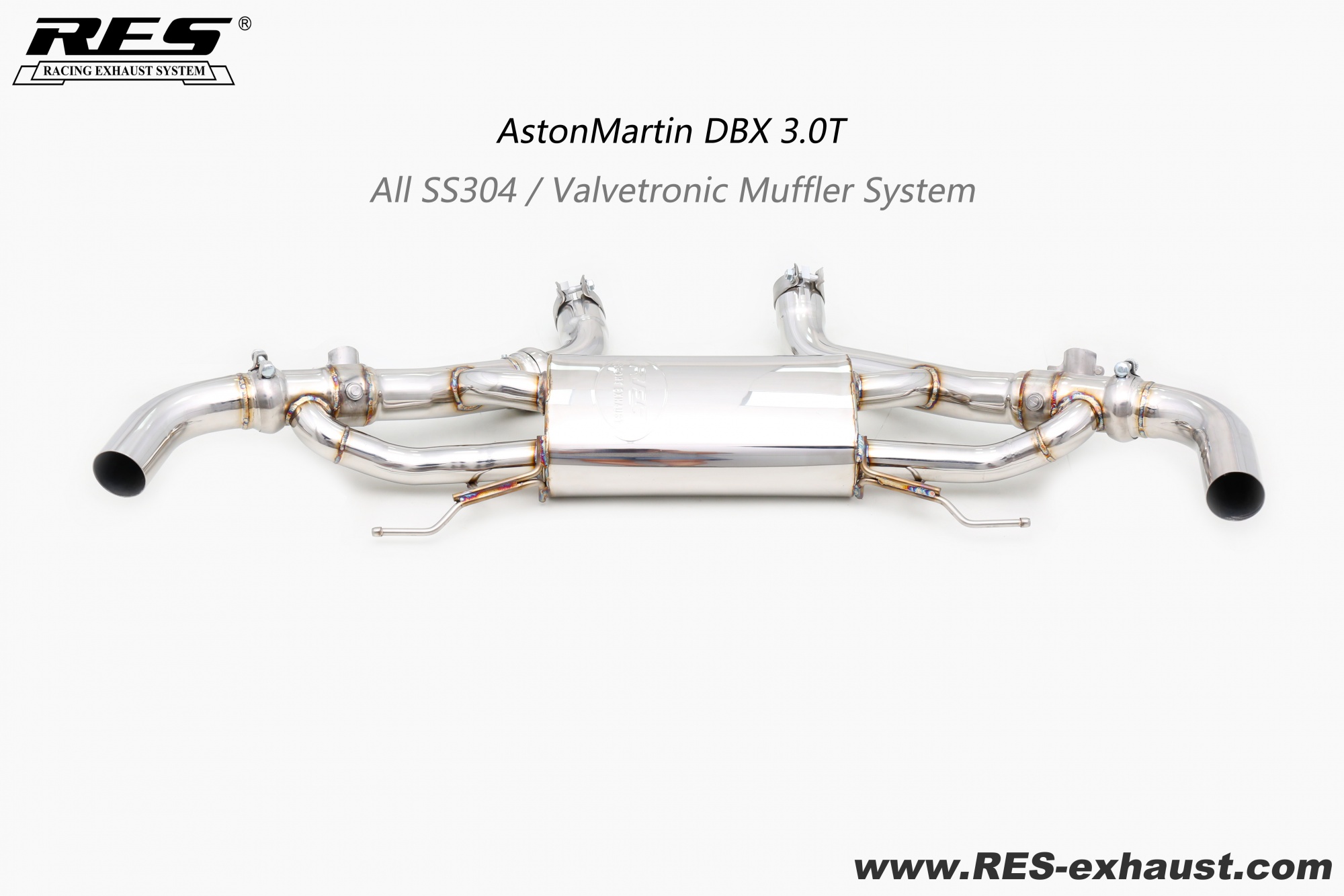 AstonMartin DBX 3.0T All SS304 / Valvetronic Muffler System