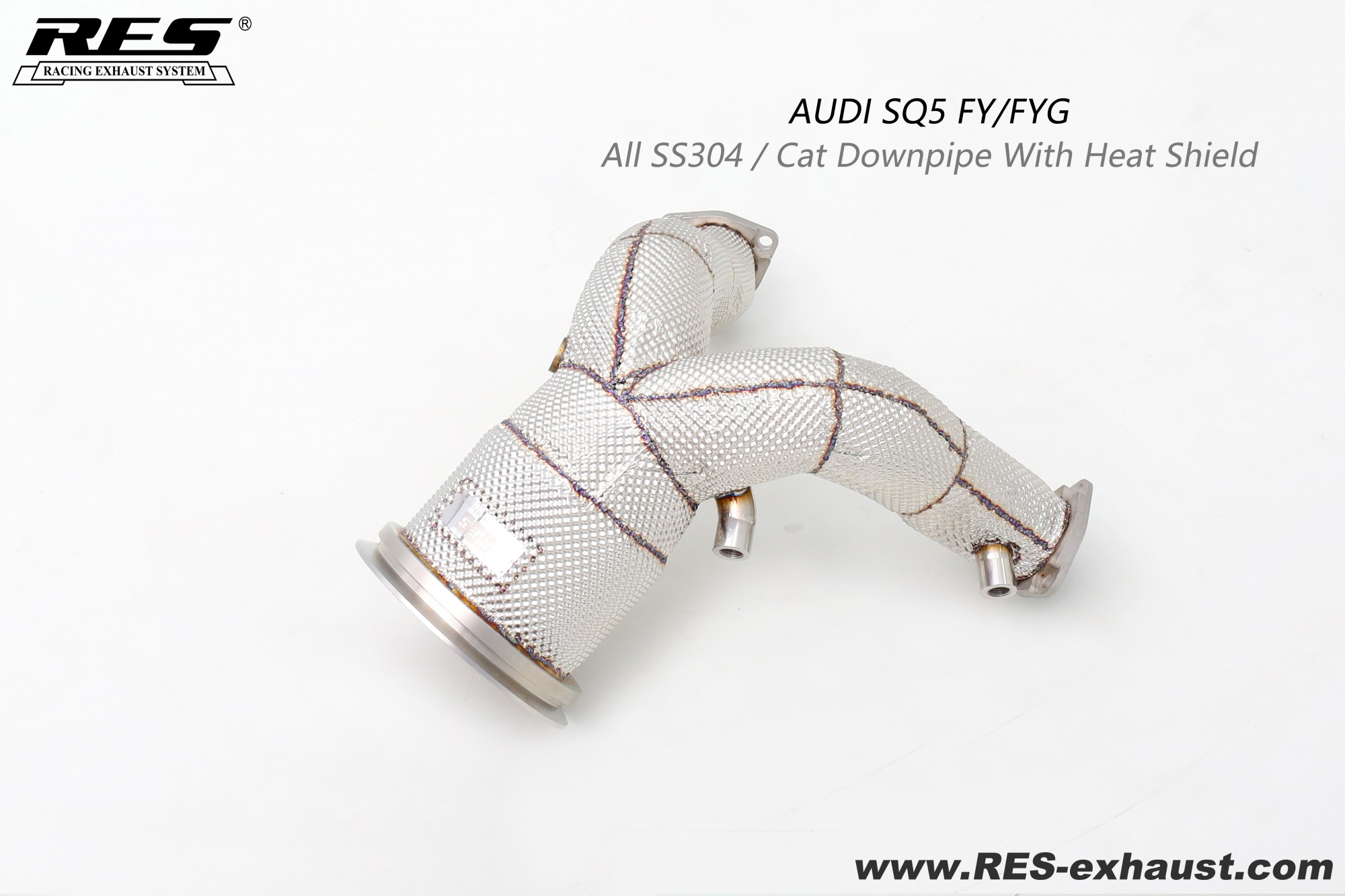 AUDI SQ5 FY/FYG All SS304 / Cat Downpipe With Heat Shield