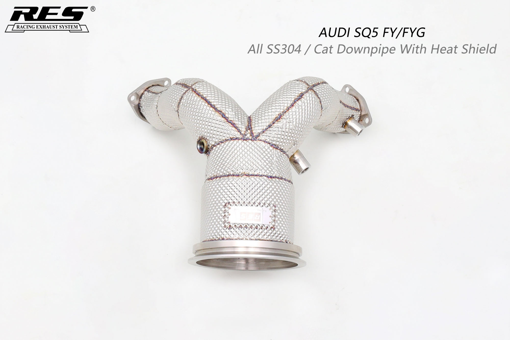 AUDI SQ5 FY/FYG All SS304 / Cat Downpipe With Heat Shield