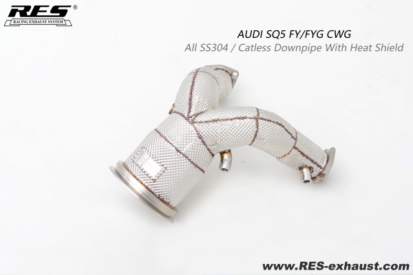 AUDI SQ5 FY/FYG  CWG All SS304 / Catless Downpipe With Heat Shield