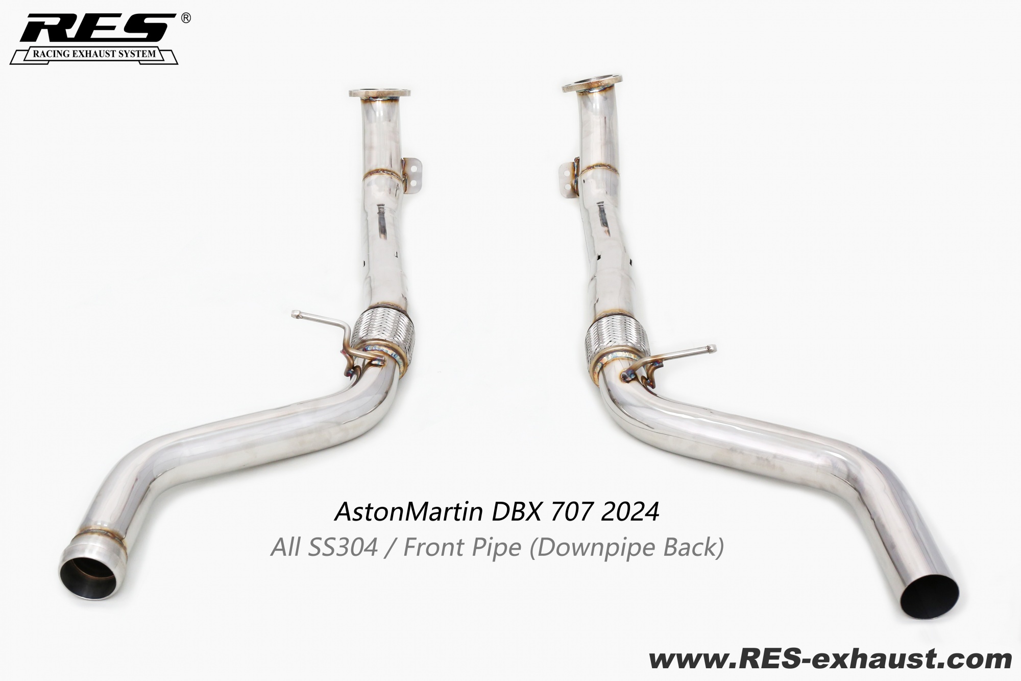 AstonMartin DBX All SS304 / Decat （Catless） Downpipe