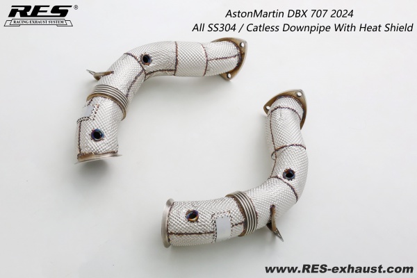 AstonMartin  DBX All SS304 / Catless Downpipe With Heat Shield