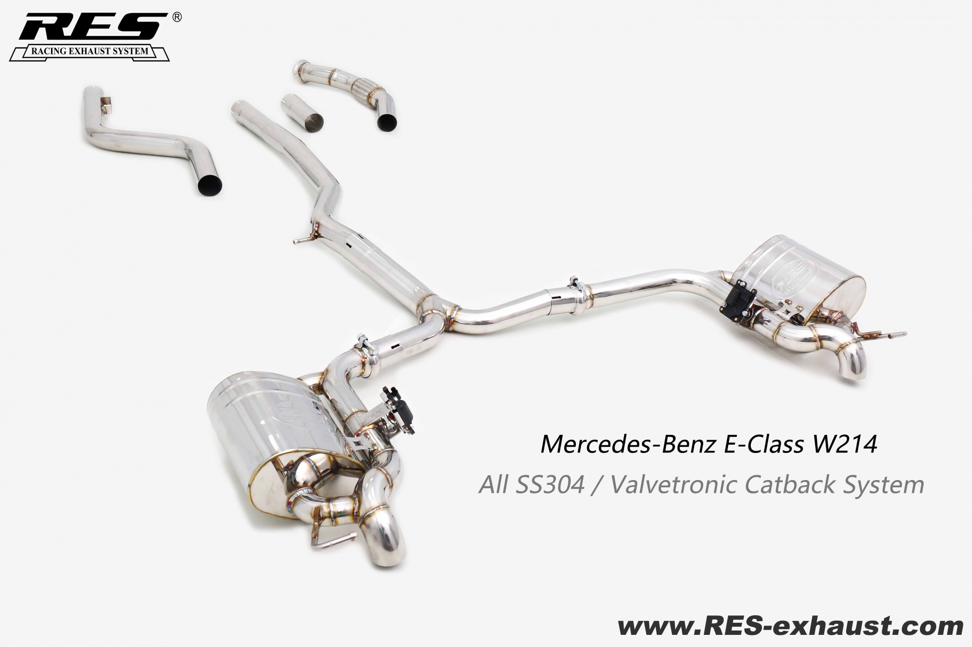 Mercedes-Benz  W214 All SS304 / Valvetronic Catback System