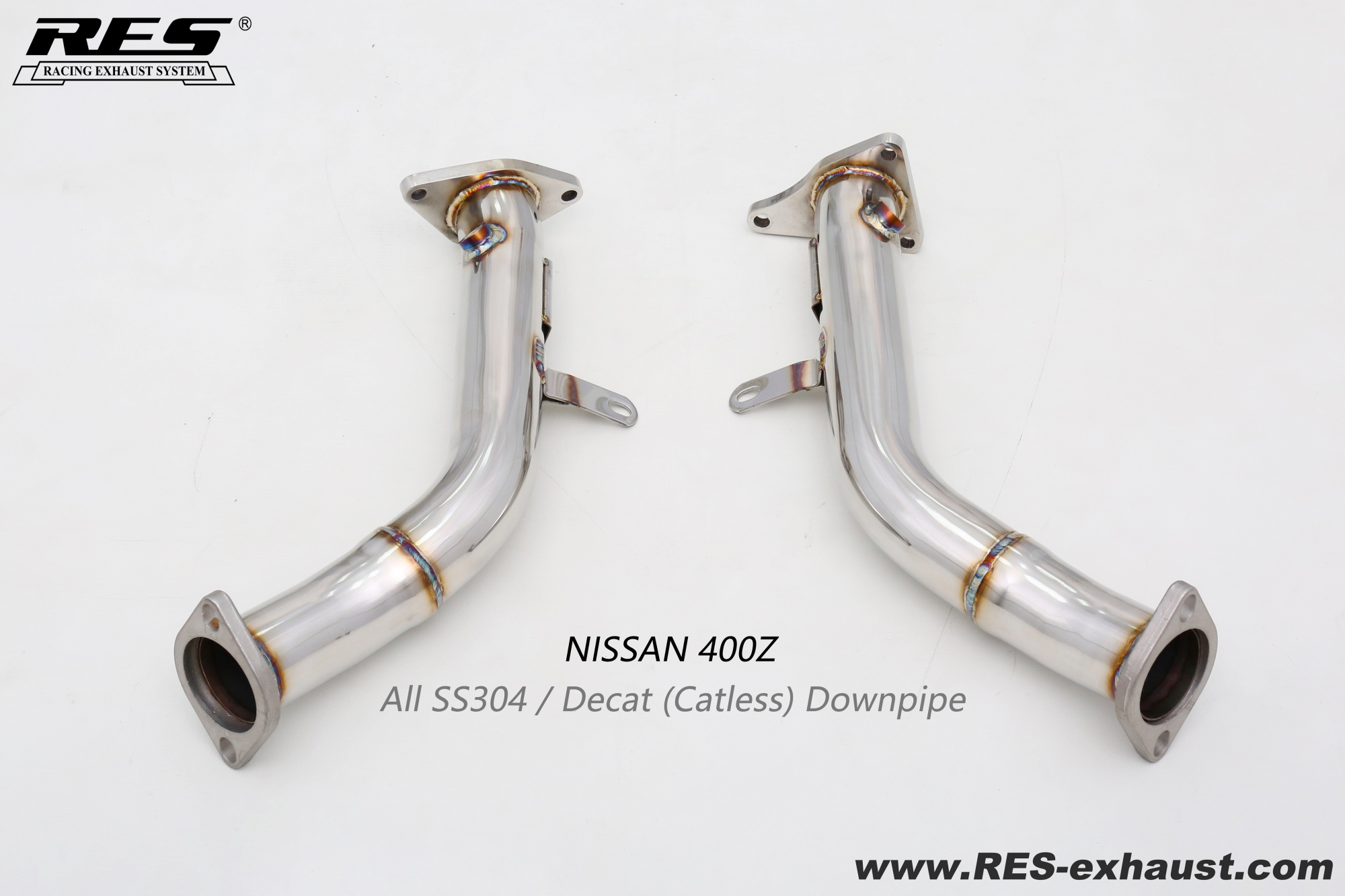 NISSAN 400Z  All SS304 / Decat （Catless） Downpipe