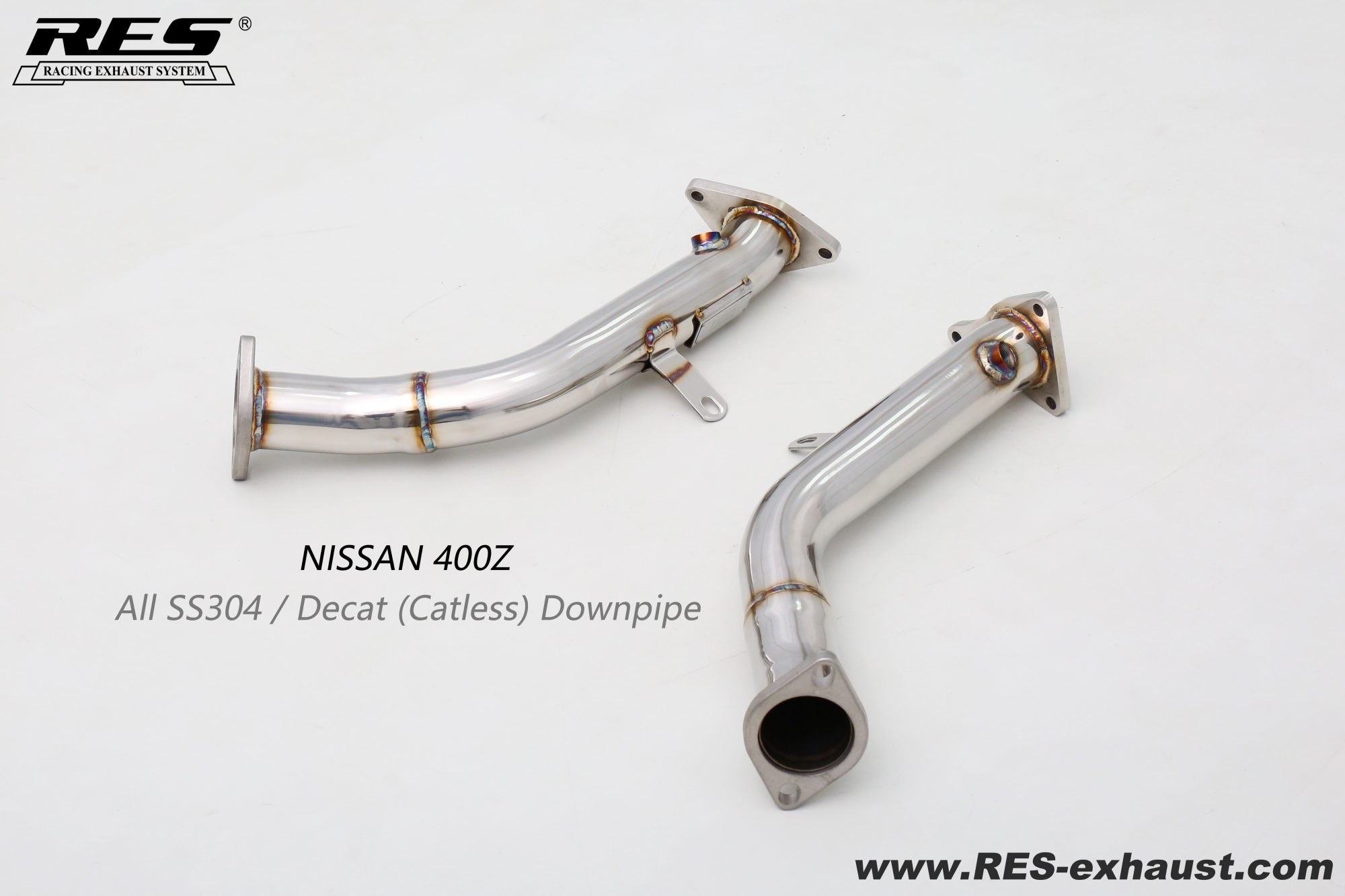 NISSAN 400Z  All SS304 / Decat （Catless） Downpipe