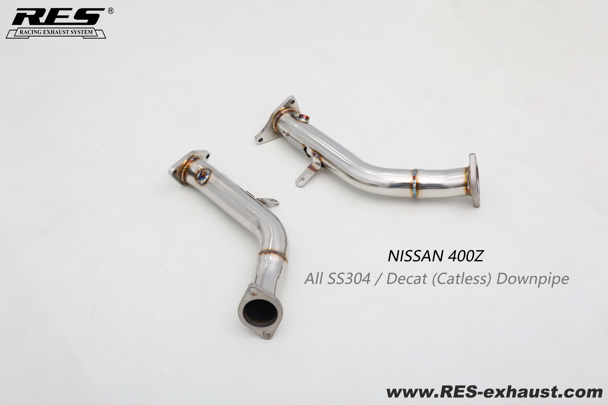 NISSAN 400Z  All SS304 / Decat （Catless） Downpipe