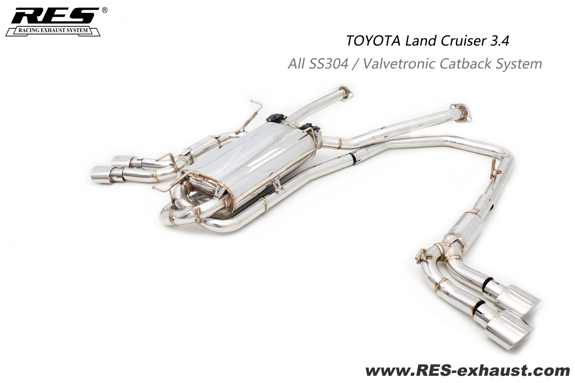 TOYOTA 3.4 All SS304 / Valvetronic Catback System