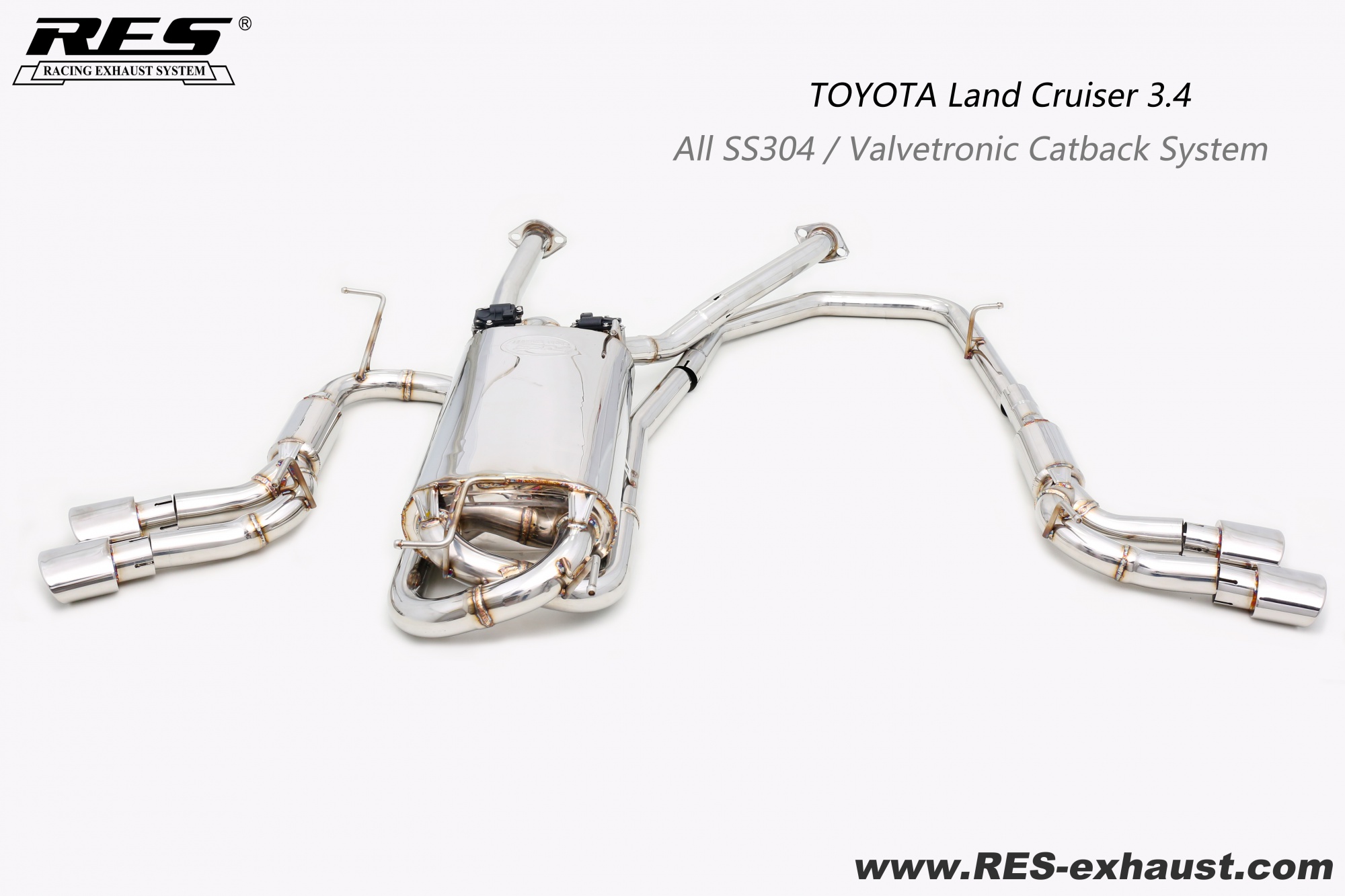 TOYOTA 3.4 All SS304 / Valvetronic Catback System