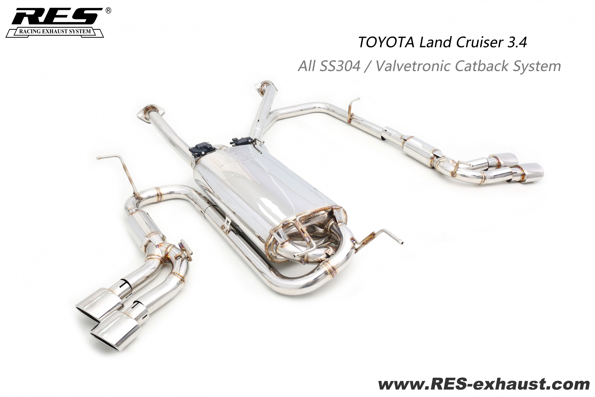 TOYOTA 3.4 All SS304 / Valvetronic Catback System