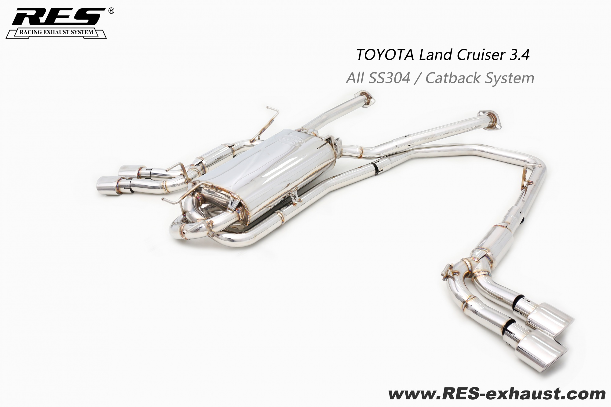 TOYOTA 3.4 All SS304 / Catback System