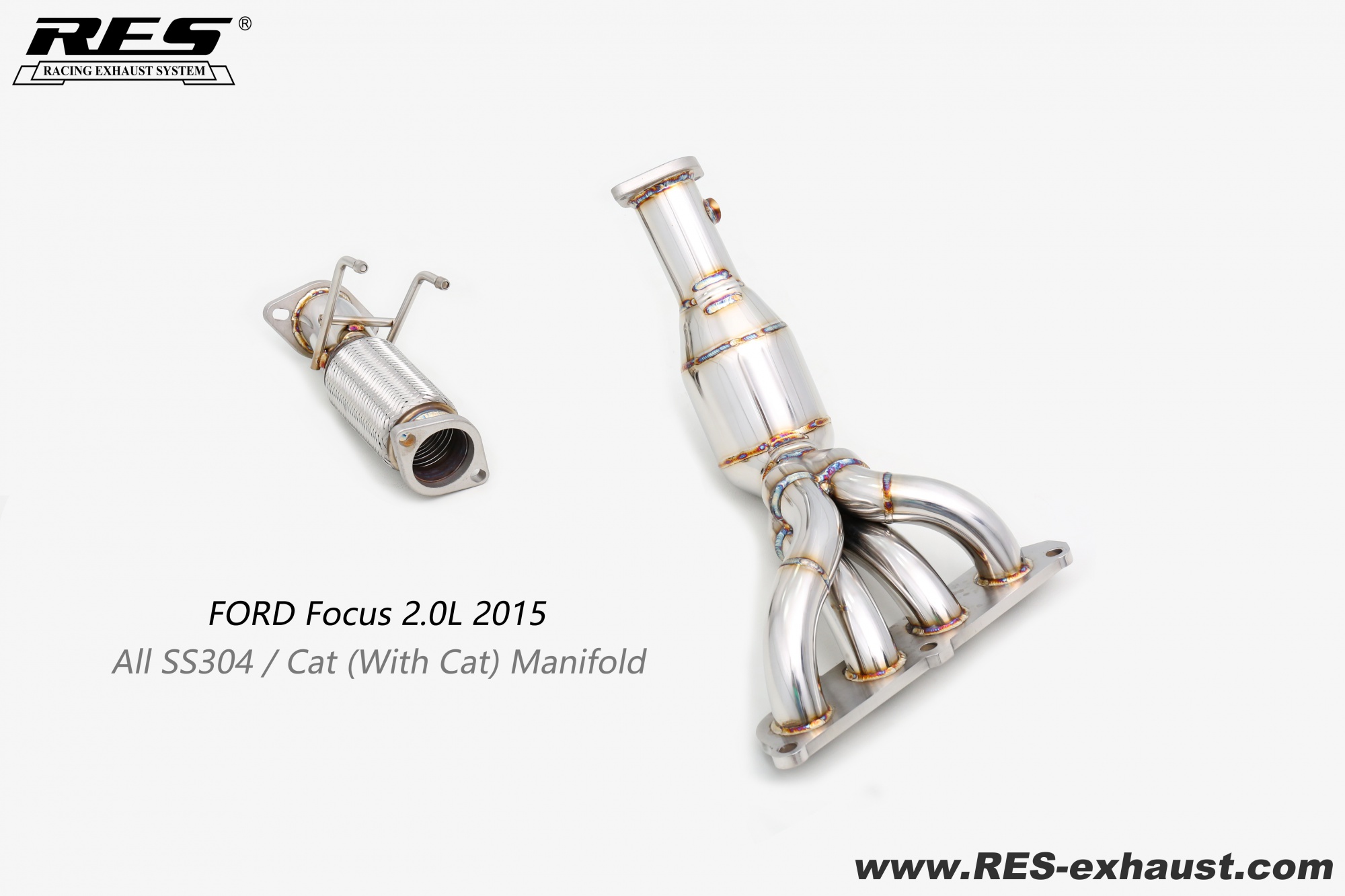 FORD Focus All SS304 / Cat （With Cat） Manifold