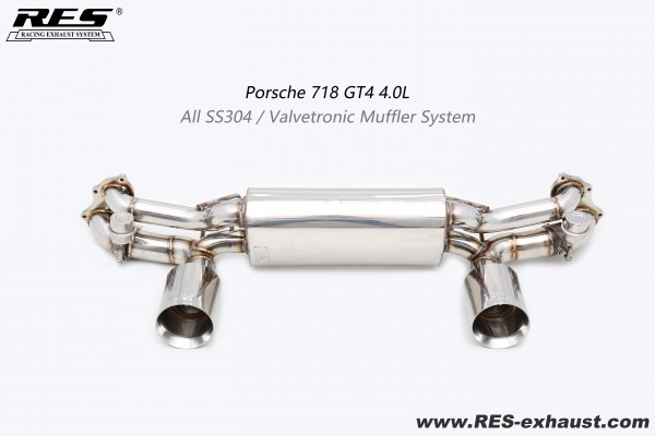 Porsche 718 All SS304 / Valvetronic Muffler System